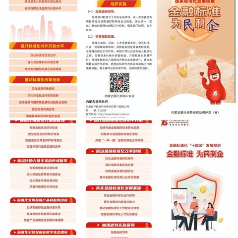 内蒙古银行环宇支行开展“金融标准 为民利企”金融宣传活动