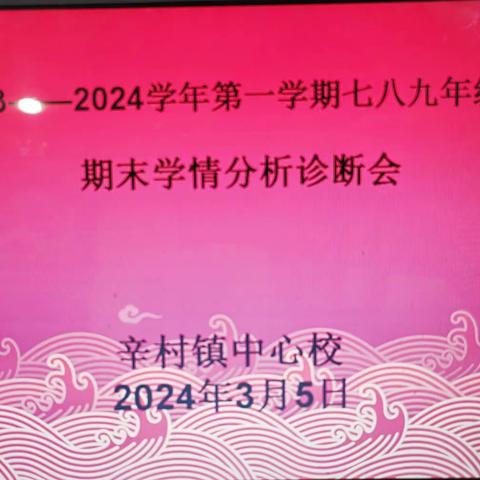 分析得失提质量，笃行不怠向未来—辛村镇中心校召开2023-2024学年第二学期七八九年级教育教学工作会
