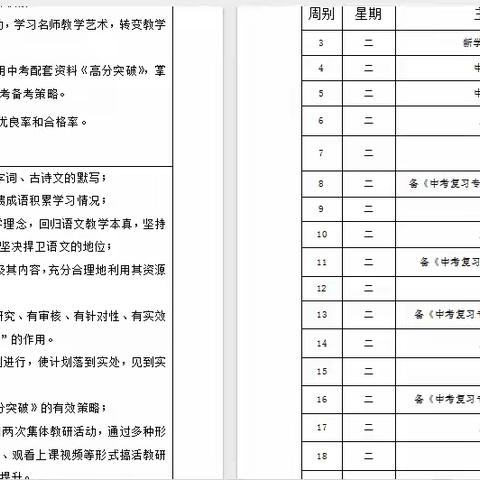 撑一支“笃行”长篙，向“备考”深处漫溯 ——2024春九年级语文备课组教研工作总结