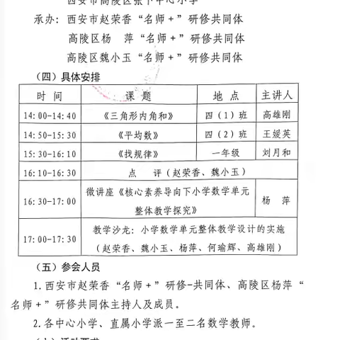 “引领课”送教，微讲座助力，打造“优学高陵”品牌——第十三次（小学数学）送教活动