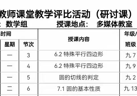 展风采，促成长—元江县第二中学2022—2023学年九年级数学组课题研讨课