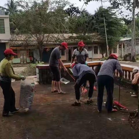 潭牛镇新桥墟社区人居环境整治主题党日活动