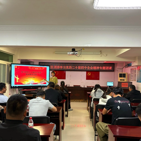 【吉阳区榆亚大社区团委】开展学习党的二十届四中全会精神宣讲