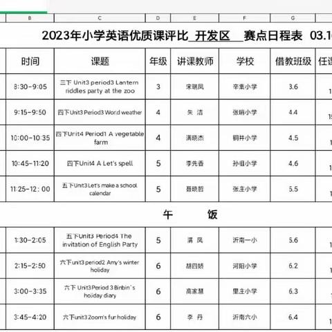 “英”姿飒爽，“语”众不同---2023沂南县小学英语优质课评比（沂南经济开发区赛点）