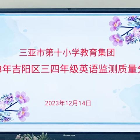 质量分析明方向，砥砺前行创新篇——三亚市第十小学教育集团三四年级英语质量监测分析会