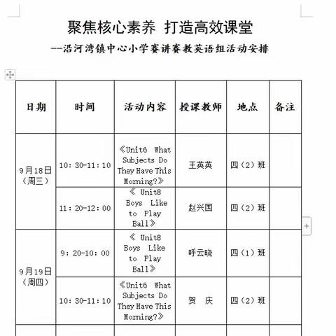 聚焦“双减”展英姿  高效课堂话成长——记沿小英语组赛讲赛教活动