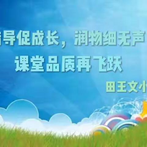 指导促成长，润物细无声，课堂品质再飞跃——教研室教研员深入田王文小学指导课堂教学