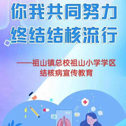 你我共同努力 终结结核流行          ——祖山镇总校祖山小学学区防治结核病教育