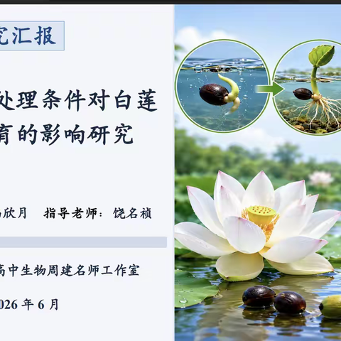 依托教材实验，探究白莲奥秘，提升科学素养