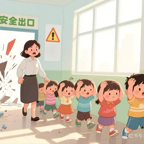 【实战防踩踏 安全润童心】——峰阳薛家幼儿园防踩踏应急疏散演练活动