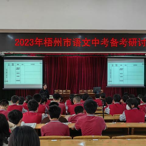 凝心聚力谋备考  笃行致远创辉煌 ——2023年梧州市语文中考备考研讨会