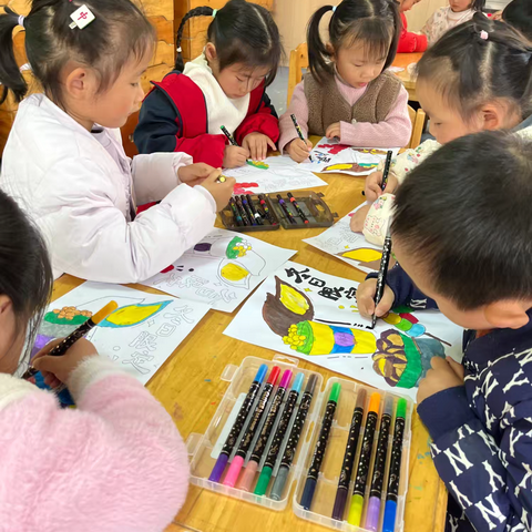 驻马店市驿城区慧慧幼儿园大班区域活动——美工区观察记录《冬日限定》