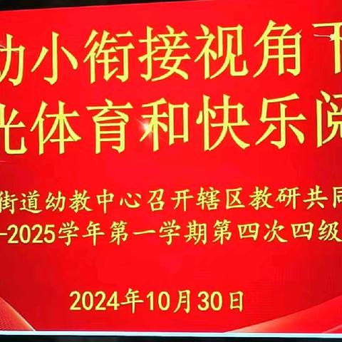 善南幼教幼小衔接视角下的阳光体育和快乐阅读教研活动