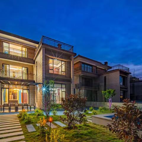 清远熹乐谷「3街13栋」5房8床山顶湖景温泉、泳池别墅🏡