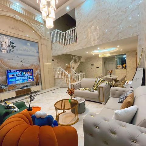 「半山 • 沫野」富力泉轻奢9房17床映泉路12号｜大泳池、桌球台、双麻将、街机游戏、KTV&会议室、畅玩轰趴墅