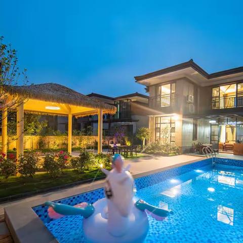 清远熹乐谷「5街78栋」超大花园6房9床泳池别墅🏡