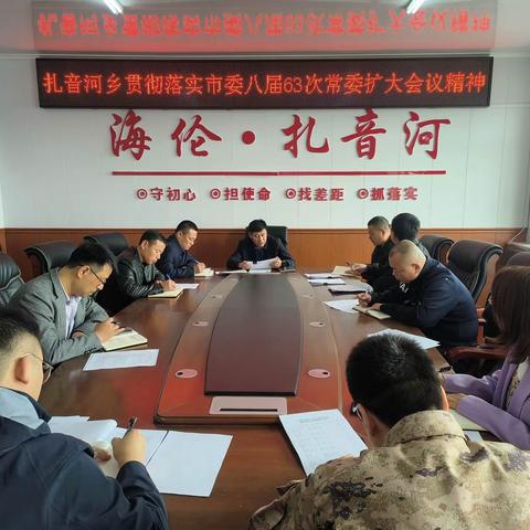 扎音河乡传达贯彻市委八届63次常委（扩大）会议暨市委农村工作领导小组2024年第一次会议精神