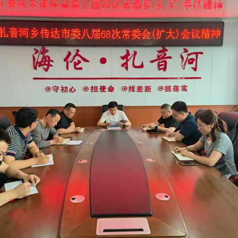 扎音河乡传达贯彻市委八届68次常委会(扩大)会议精神