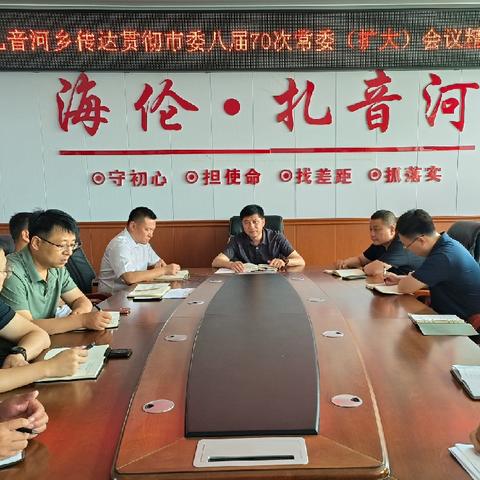 扎音河乡传达贯彻市委八届70次常委会(扩大)会议精神