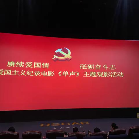 传承爱国精神 　凝聚奋进力量 —市国资委开展爱国主义电影 ‍《单声》主题党日观影活动 ‍ ‍