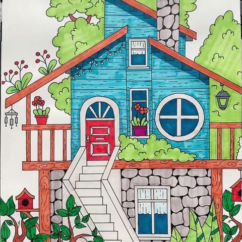 贾井小学六（1）班美术绘画优秀作品展
