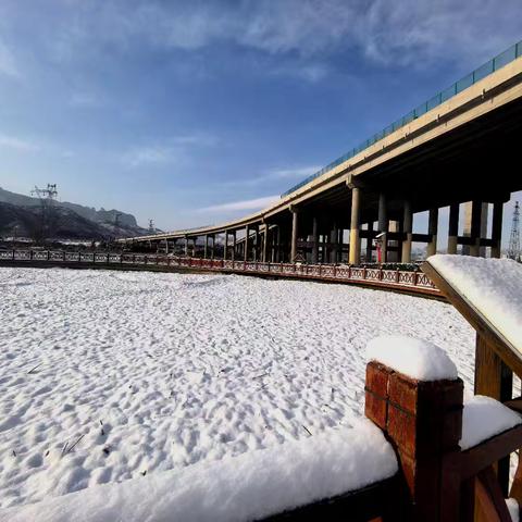 雪中的湿地公园
