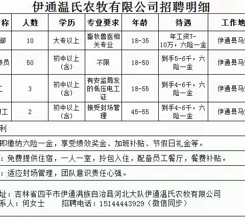 伊通满族自治县金秋招聘月专场招聘会