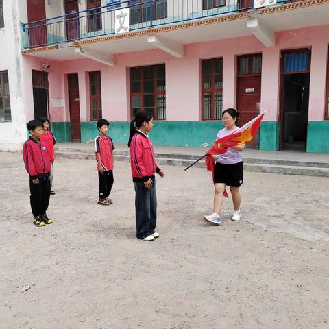 认真复习 ，迎接考试—土刘小学升旗仪式