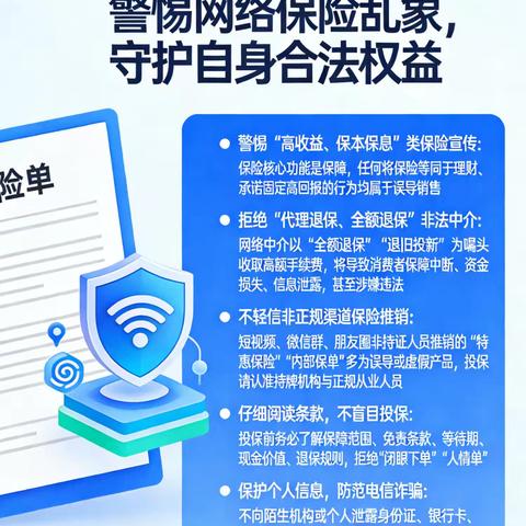 2026年3.15保险消费风险提示，警惕保险网络乱象，守护自身合法权益–华泰人寿聊城中支