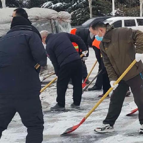 风雪无情人有情，城管清雪在行动