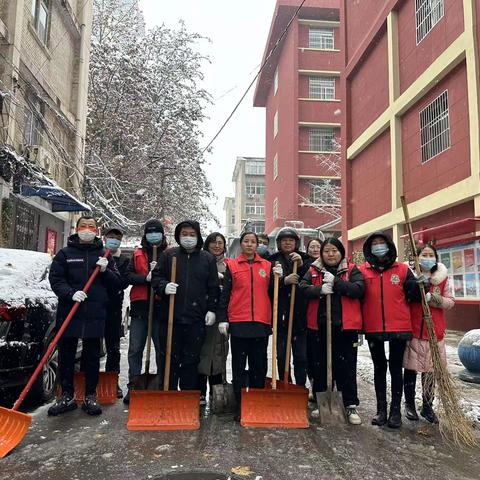 扫雪除冰 咸宁社区在行动