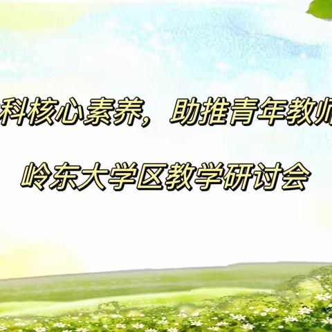 聚焦学科核心素养，助推青年教师成长                 岭东大学区教学研讨会