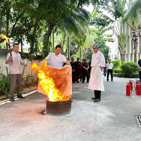 三亚丽禾温德姆酒店全员开展“消防安全培训及应急疏散演练”