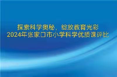 探索科学奥秘，绽放教育光彩——2024年张家口市小学科学优质课评比活动