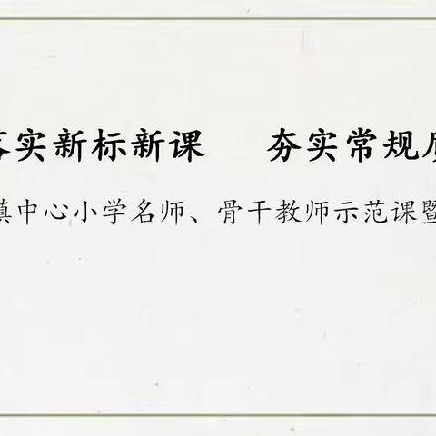 落实新标新课  夯实常规质量 ——李庄镇中心小学劳动名师、骨干教师示范课暨集体备课