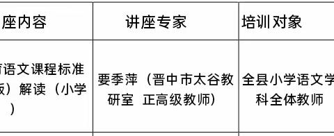 聚焦新课标 赋能新课堂——义务教育语文课程标准（2022版）解读培训