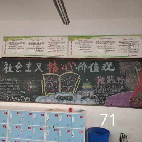 大章镇中11月1日黑板报展示