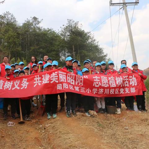 履行植树义务 共建美丽昭阳 ---昭阳三小师生到旧圃镇大村林场开展志愿植树活动