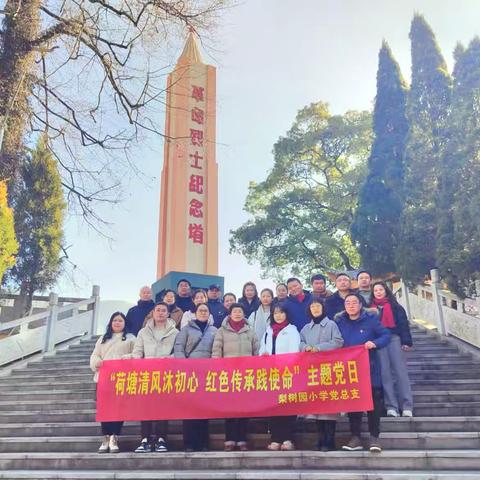 梨树园小学党总支赴荷塘乡开展主题党日