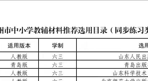 滨北中心小学公开2024年秋季教辅材料选用结果