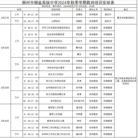 耦合新质生产力   构建学校发展新生态——柳州市柳邕高级中学2024秋季学期教师培训