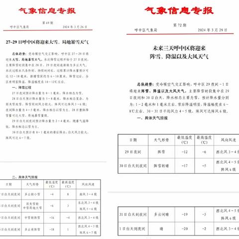 提前做好服务保障，全力应对降雪天气