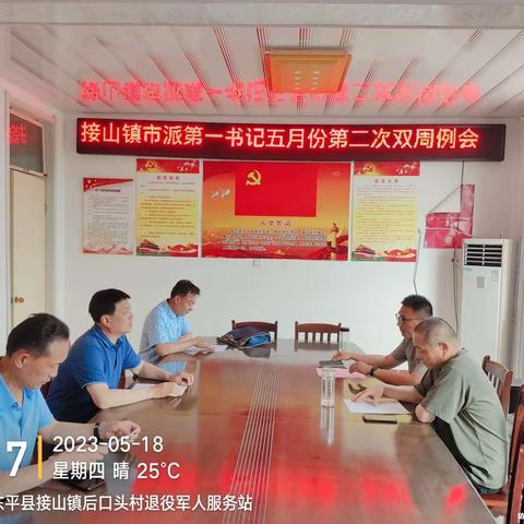 接山镇市派第一书记临时党支部召开五月份第二次双周例会