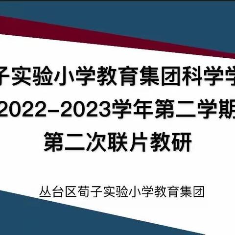 【集团化办学进行时】联片教研展风采，区域交流共成长——丛台区荀子实验小学教育集团科学联片教研活动