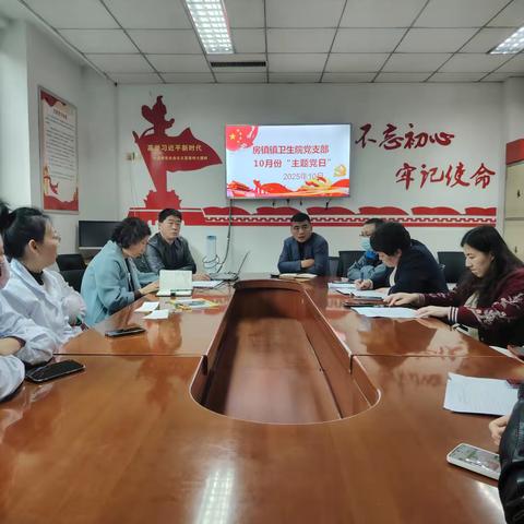 房镇镇卫生院十月份主题党日---学习贯彻党的二十届四中全会精神