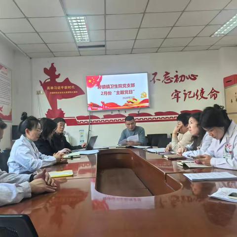 房镇镇卫生院二月份主题党日---平安和谐过节