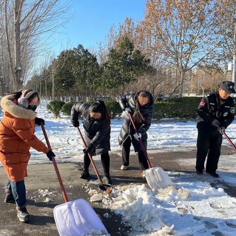 凝心聚力清积雪，寒中有暖满校园——丛台区七色光小学清雪活动纪实