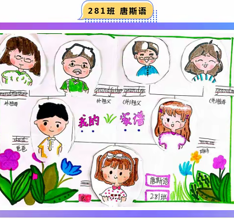 I love my family---花板桥学校三年级第二单元创意作业