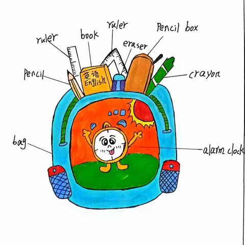 三年级英语上册Unit 1 Hello!单元主题画优秀作品