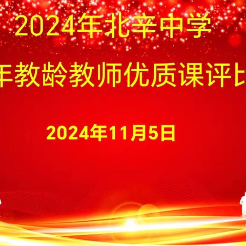 教育新锐，比武争锋——2024年北辛中学开展1-3年教龄青年教师优质课评比活动
